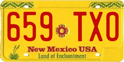 NM license plate 659TXO