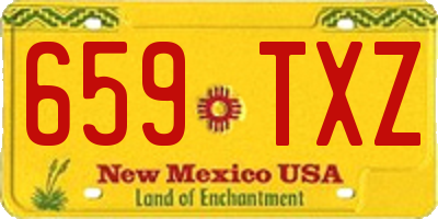 NM license plate 659TXZ