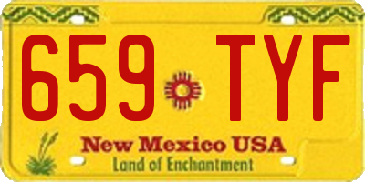 NM license plate 659TYF