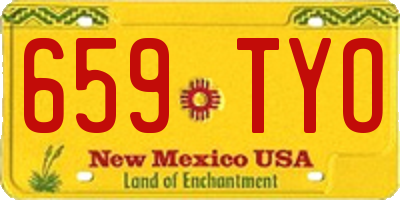 NM license plate 659TYO