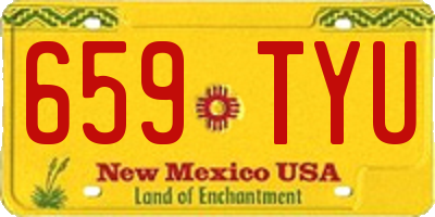 NM license plate 659TYU