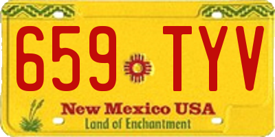 NM license plate 659TYV