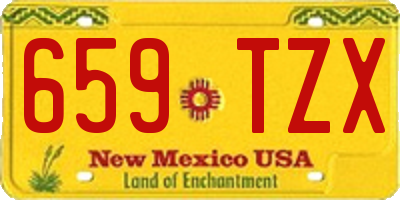 NM license plate 659TZX