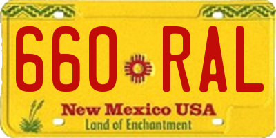 NM license plate 660RAL