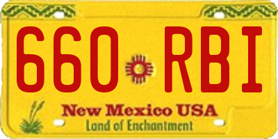 NM license plate 660RBI