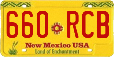NM license plate 660RCB