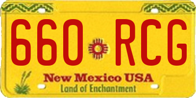 NM license plate 660RCG