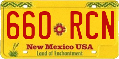 NM license plate 660RCN