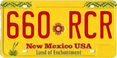NM license plate 660RCR