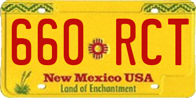 NM license plate 660RCT