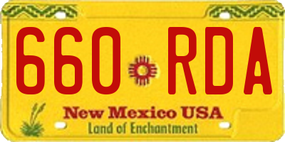 NM license plate 660RDA