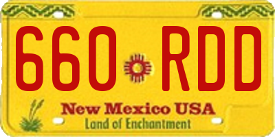 NM license plate 660RDD