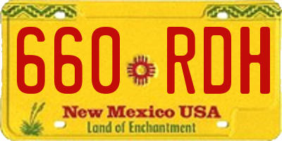 NM license plate 660RDH