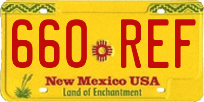 NM license plate 660REF