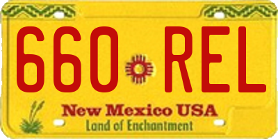 NM license plate 660REL