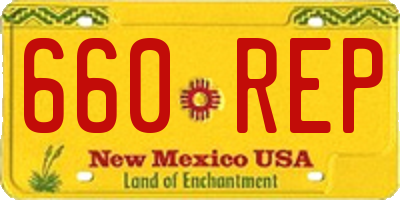 NM license plate 660REP