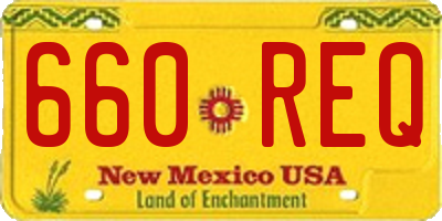NM license plate 660REQ
