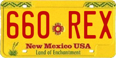 NM license plate 660REX