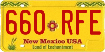 NM license plate 660RFE