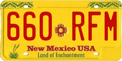 NM license plate 660RFM