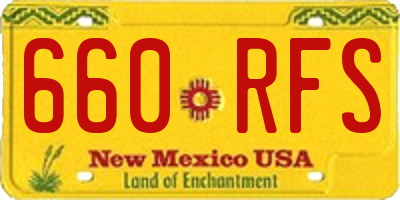 NM license plate 660RFS