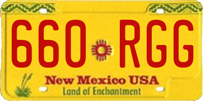 NM license plate 660RGG