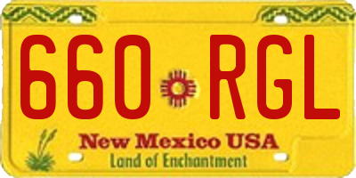 NM license plate 660RGL