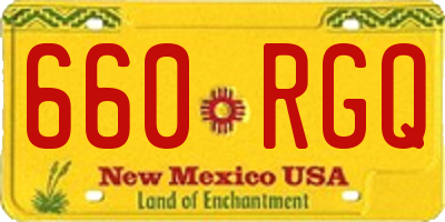 NM license plate 660RGQ