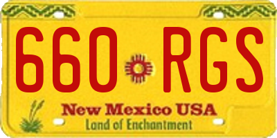 NM license plate 660RGS