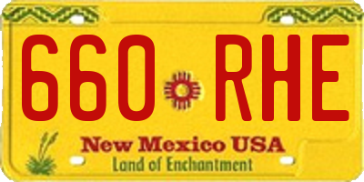 NM license plate 660RHE