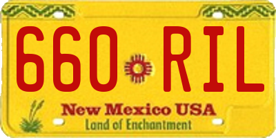 NM license plate 660RIL