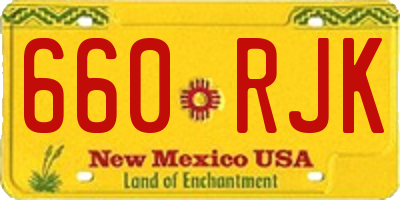 NM license plate 660RJK