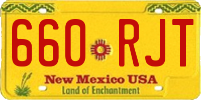 NM license plate 660RJT