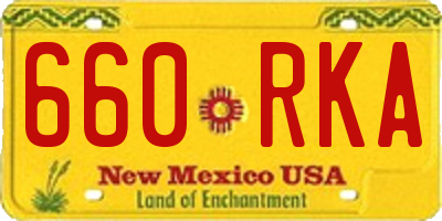 NM license plate 660RKA