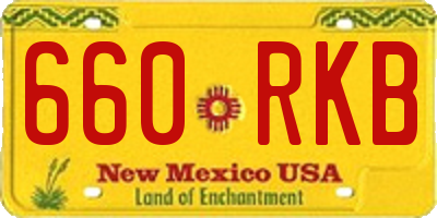 NM license plate 660RKB