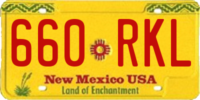 NM license plate 660RKL