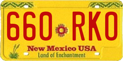 NM license plate 660RKO