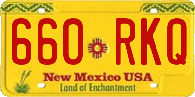 NM license plate 660RKQ