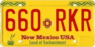 NM license plate 660RKR