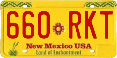 NM license plate 660RKT