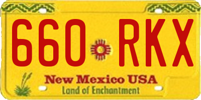 NM license plate 660RKX
