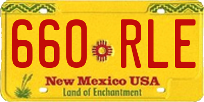 NM license plate 660RLE