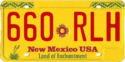 NM license plate 660RLH