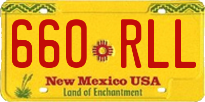 NM license plate 660RLL