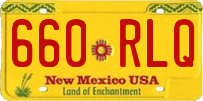 NM license plate 660RLQ