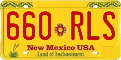 NM license plate 660RLS