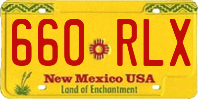 NM license plate 660RLX