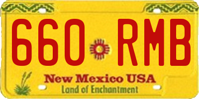 NM license plate 660RMB