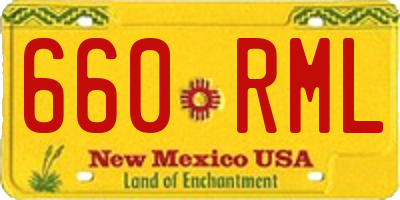 NM license plate 660RML