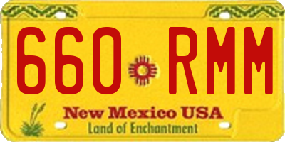 NM license plate 660RMM